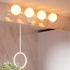 Lightdot Modern Bathroom Vanity Light, 25.6" Metal Frame with Globe Shatterproof Plastic Shades, Dimmable G9 Base Vanity Light for Bathroom/Livingroom/Mirror/Cabinet/Hallway
