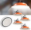 Lightdot High Bay LED Shop Lights with Orange Disffuer Bean Angle 120˚ UFO LED High Bay Light AC100-277V Commercial Bay Lighting for Warehouse