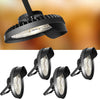Lightdot LED Stadium Lights with Reflector (Reduce Light Loss, Can Be Removed) 100-277V Commercial High Bay Ballpark Lights with US Hook/Bracket Mount for Sport Fields/Courts