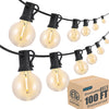 Lightdot 100FT Outdoor String Lights, LED Bistro String Lights with Shatterproof G40 Vintage Bulbs, 2200K Dimmable, Waterproof Hanging Lights for Porch, Deck, Garden, Backyard, Balcony - ETL Listed