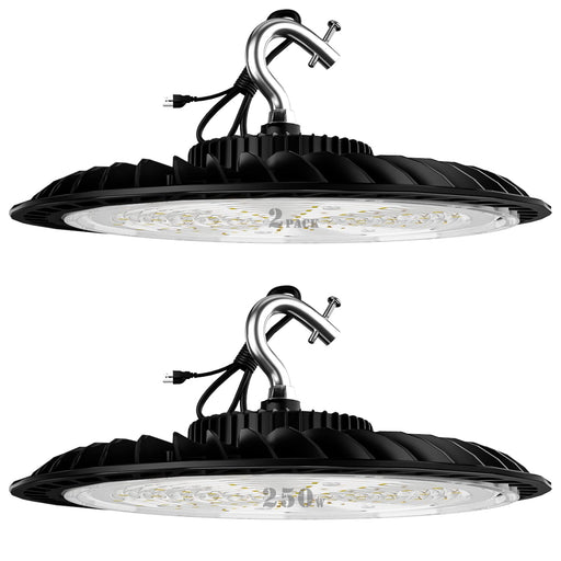Lightdot 250W UFO LED High Bay Light,35000lm 5000K IP65 Waterproof for Warehouse Barn