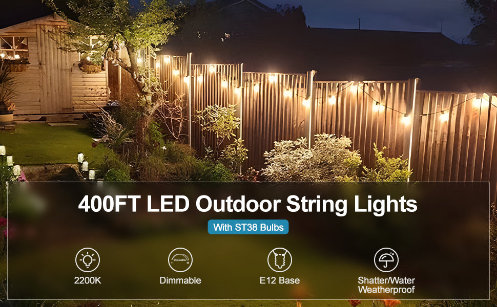 Why Lightdot 400FT ST38 LED Bistro String Lights Are a Game‑Changer for Backyard Ambiance