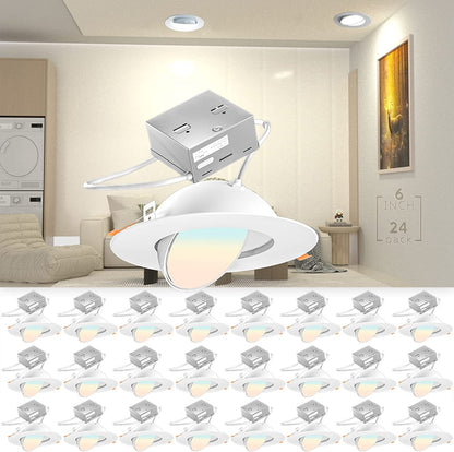 5/6 Inch  Gimbal Adjustable (Aim The Light in Any Direction)Rotated Dimmable Recessed Focused Can Light