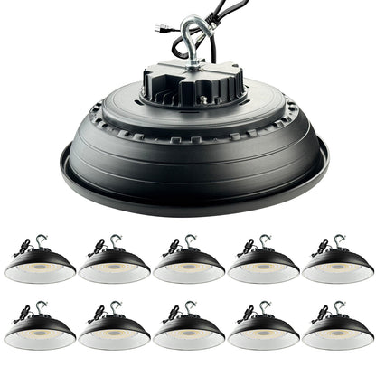 Lightdot 320W (320x1W) LED High Bay Lights with Reflector 48000lm 5000K UFO Lights AC100-277V Plug and Play High Bay LED Shop Lights Suit for 30~40FT Height Workshop/Barn/Garage