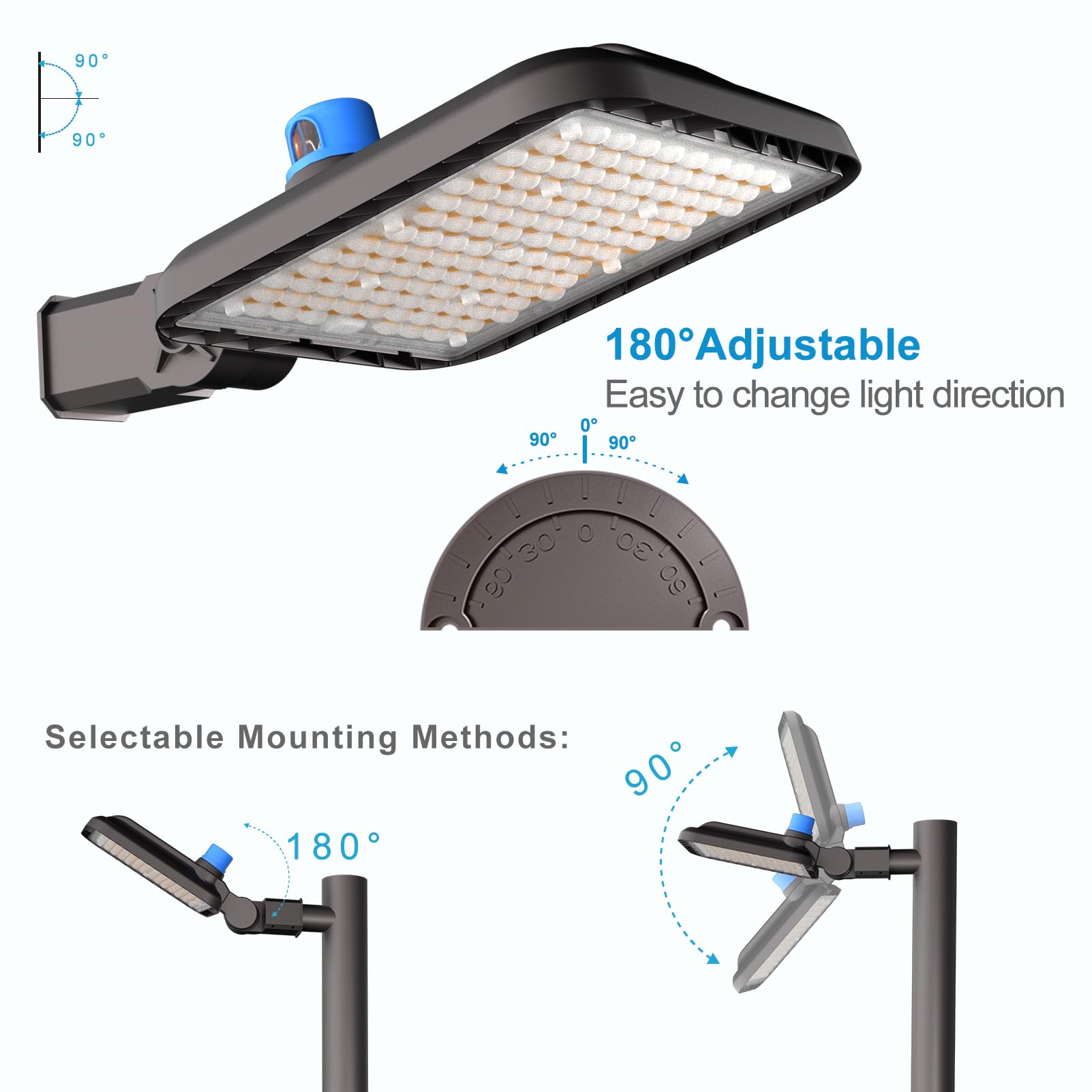 Lightdot 120W LED Parking Lot Light 5000K Slip Fitter Mount