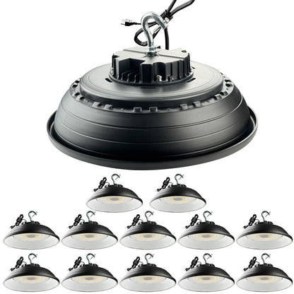 Lightdot 250W (260x1W) LED High Bay Lights with Reflector 37500lm 5000K UFO Lights AC100-277V Plug and Play High Bay LED Shop Lights Suit for 30~40FT Height Workshop/Barn/Garage