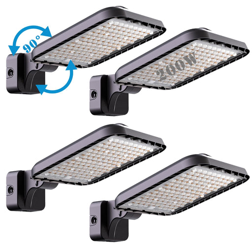 Lightdot 4Pack 200W LED Wall Pack Lights 5000K with Dusk-to-Down Photocell