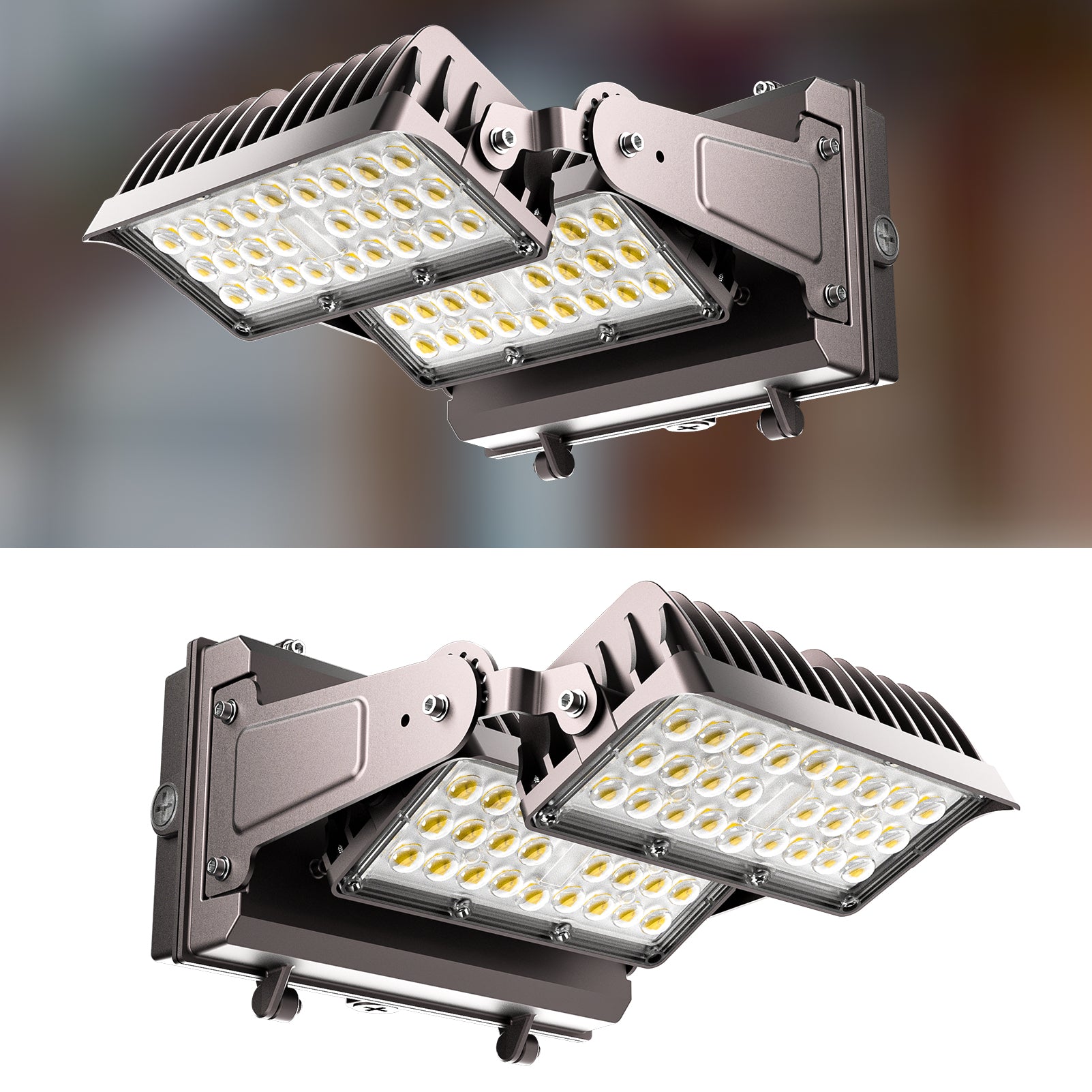 Lightdot LED Wall Pack Lights, 360° Adjustable Panel with Dusk to Dawn ...