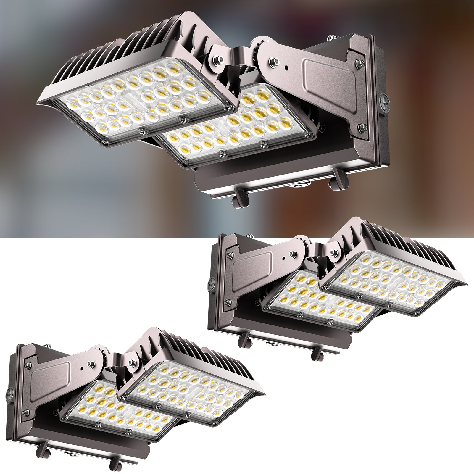60W LED Wall Pack Light With Dusk To Dawn Sensor – 7200 Lumens – Commercial Outdoor Security Lighting – NUOGUAN