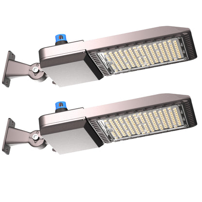 Lightdot 480W Parking Lot Lighting 72000Lm Parking Lot LED Lights with Photocell, IP65 Waterproof Arm Mount LED Shoebox Light (𝟳𝗬𝗿𝘀 𝗪𝗮𝗿𝗿𝗮𝗻𝘁𝘆)-2Pack