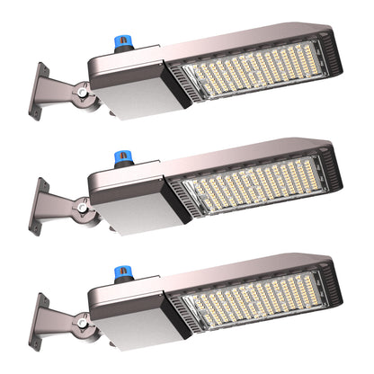 Lightdot 400W(486x1W LED) Parking Lot Lighting 60000Lm 5000K LED Parking Lot Lights with Dusk to Dawn Photocell, IP65 Waterproof Arm Mount-2Pack (Coverage: 66～121Ft at Height:30～55Ft)