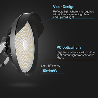 Lightdot 600W LED Stadium Lights with Reflector 100-277V 90000Lm Commercial LED Sport Lights with US Hook/Bracket Mount for Sport Fields/Courts