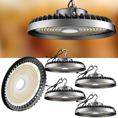 Lightdot LED High Bay Light for Warehouse 5000K ETL Listed AC100-277V UFO LED Lights 5 Years Warranty