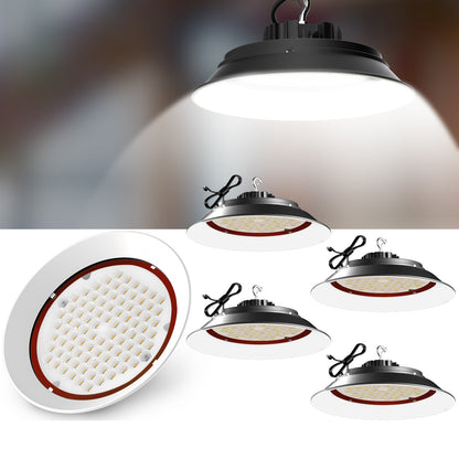 Lightdot LED High Bay Light with Diffuser (Beam Angle: 120˚) 350W AC100-277V High Bay LED Shop Lights, 344x1W 45000lm high Bay Lighting with Plug for Warehouse/Shop/Barn- 5Yrs Warranty