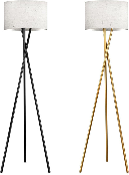 Lightdot Tripod Floor Lamp, Modern Floor Lamp for Living Room, Standing Lamp with Linen Shade, E26 Bulb Included, 66" Tall Floor Lamp for Bedroom, Home Office