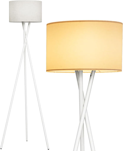 Lightdot Tripod Floor Lamp, Modern Floor Lamp for Living Room, Standing Lamp with Linen Shade, E26 Bulb Included, 66" Tall Floor Lamp for Bedroom, Home Office
