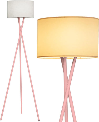 Lightdot Tripod Floor Lamp, Modern Floor Lamp for Living Room, Standing Lamp with Linen Shade, E26 Bulb Included, 66" Tall Floor Lamp for Bedroom, Home Office