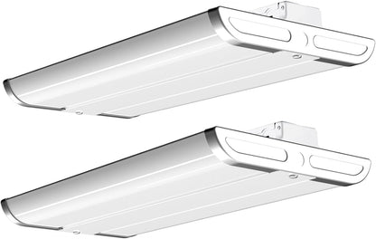 Lightdot Smart LED High Bay Shop Light, 2FT Linear High Bay Lights with Dimmable/Sensing Distance/Time Adjustable, AC100-277V 5000K Hanging Light for Warehouse