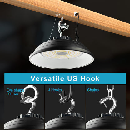 Lightdot 250W (260x1W) LED High Bay Lights with Reflector 37500lm 5000K UFO Lights AC100-277V Plug and Play High Bay LED Shop Lights Suit for 30~40FT Height Workshop/Barn/Garage