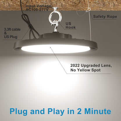 400W UFO LED High Bay Light, 60000lm (Eqv.1600W MH/HPS) high Bay LED Lights, 5000K