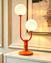 Lightdot Orange Table Lamp Dimmable Vintage Globe Lamp G9 2 Bulbs Included