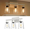 Lightdot 3-Light Bathroom Vanity Light, 16.5IN Modern Bathroom Light Fixtures with Clear Glass Waterproof Shades, Rust-Proof White Vanity Lights Over Mirror for Living Room Kitchen Hallway
