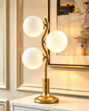 Lightdot Gold Globe Table Lamp Dimmable Modern Ball Lamp 3 Bulbs Included