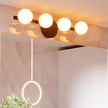 Lightdot Modern Bathroom Vanity Light, 25.6" Metal Frame with Globe Shatterproof Plastic Shades, Dimmable G9 Base Vanity Light for Bathroom/Livingroom/Mirror/Cabinet/Hallway