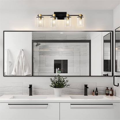 Lightdot Bathroom Light Fixtures, 27.5"x4"x5"(LxWxH) Bathroom Vanity Lights Fixtures Over Mirror, Gold Vanity Lights with Glass Shade for Bathroom Livingroom Kitchen Hallway Cabinet Porch