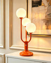 Lightdot Vintage Orange Table Lamp Dimmable Globe Lamp G9 3 Bulbs Included