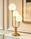 Lightdot Gold Globe Table Lamp for Bedroom Gift G9 Bulbs Included Dimmable