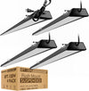 Lightdot 4Pack Compact 8FT LED Shop Light, 100W[Eqv. to 400W HPS/WH] LED Shop Light 8FT with 5FT Cord Switch Surface/Suspension Mount, Energy-Saving up to 3650W/5Y(5hrs/Day) Black