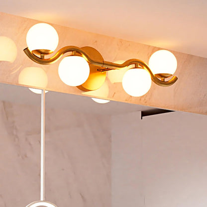 Lightdot Modern Bathroom Vanity Light, 25.6" Metal Frame with Globe Shatterproof Plastic Shades, Dimmable G9 Base Vanity Light for Bathroom/Livingroom/Mirror/Cabinet/Hallway