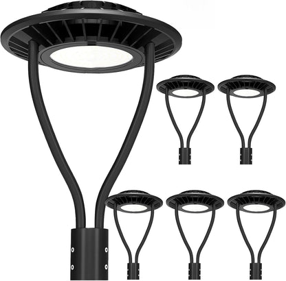 Lightdot LED Post Top Lights 150W Circular Area Light 22500Lm 5000K LED Parking Lot Light with Photocell, Outdoor Pole Lights Fixture for Garden Yard Street Lighting
