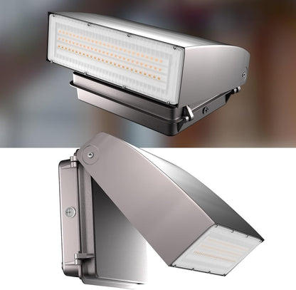 Lightdot 150W Ultra Bright LED Wall Pack Light, 22,500LM 5000K Adjustable Dusk-to-Dawn Security Light with Photocell, ETL Listed IP65 Waterproof for Warehouse, Yard, Garage