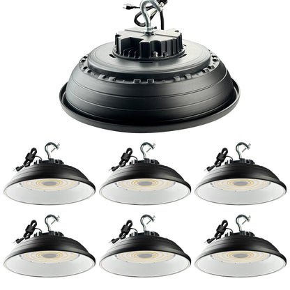 Lightdot 250W (260x1W) LED High Bay Lights with Reflector 37500lm 5000K UFO Lights AC100-277V Plug and Play High Bay LED Shop Lights Suit for 30~40FT Height Workshop/Barn/Garage