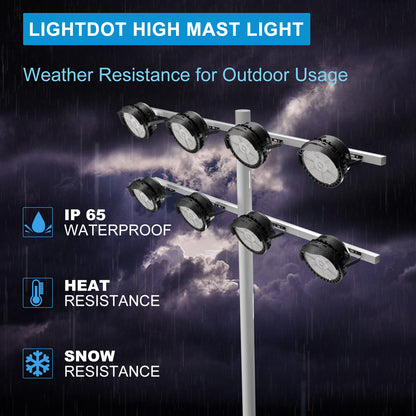 Lightdot 800W LED Stadium Lights Outdoor 120000Lm (3200W HID Eqv.) Stadium Light Outdoor LED Trunnion Mount, AC100-277V Sport Count Light IP65 Waterproof Outdoor Area Lights