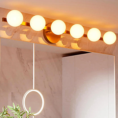 Lightdot Modern Bathroom Vanity Light, 25.6" Metal Frame with Globe Shatterproof Plastic Shades, Dimmable G9 Base Vanity Light for Bathroom/Livingroom/Mirror/Cabinet/Hallway