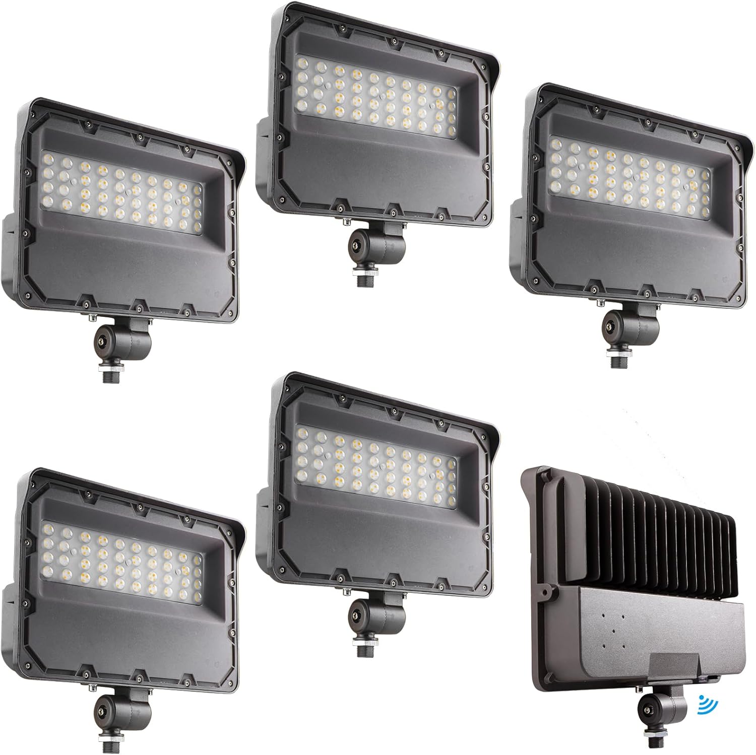 Lightdot 2Pack 150W LED Flood Light Outdoor with Knuckle, 100-277V