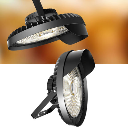 Lightdot LED Stadium Lights with Reflector (Reduce Light Loss, Can Be Removed) 100-277V Commercial High Bay Ballpark Lights with US Hook/Bracket Mount for Sport Fields/Courts