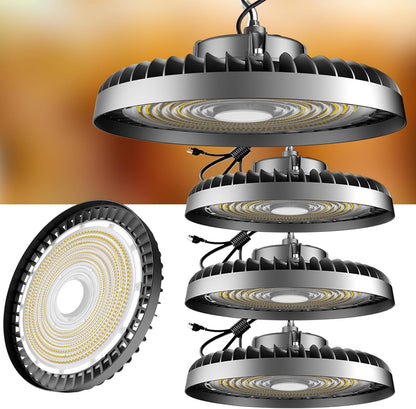 Lightdot LED High Bay Light for Warehouse 5000K ETL Listed AC100-277V UFO LED Lights 5 Years Warranty
