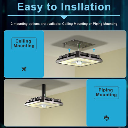 Lightdot 6Pack LED Canopy Gas Station Light, 100W 15000LM Surface Mount LED Carport Ceiling Lights 5000K (600W HID/HPS Equivalent), 100-277V IP65 Waterproof,Canopy Light Outdoor