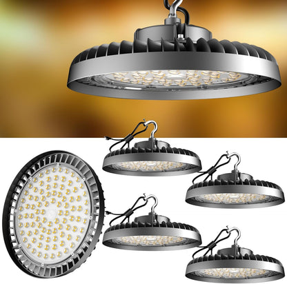 Lightdot 300W LED High Bay Light 45000lm UFO High Bay Shop Light, AC100-277V ETL Listed High Bay LED Light Suit for 30~50FT Height Shop/Garage