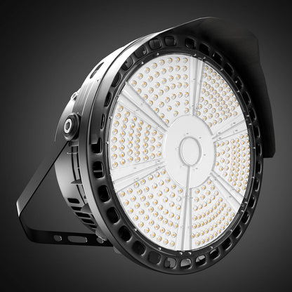 Lightdot LED Stadium Lights with Reflector (Reduce Light Loss, Can Be Removed) 100-277V Commercial High Bay Ballpark Lights with US Hook/Bracket Mount for Sport Fields/Courts
