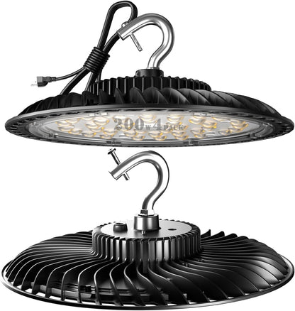 Lightdot 300W LED High Bay Light 45000lm UFO High Bay Shop Light, AC100-277V ETL Listed High Bay LED Light Suit for 30~50FT Height Shop/Garage
