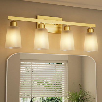 Lightdot Modern Bathroom Vanity Light, 26.5" Horizontal Metal Frame with Clear Glass Shades | Dimmable&Reversible Mounting | Vanity Lights for Bathroom Living Room Hallway Cabinet