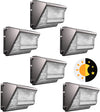 Lightdot 6Pack 200W LED Wall Pack Lights, 100-277v Dusk to Dawn with Photocell, 30000Lm 5000K Daylight IP65 Waterproof Wall Mount Outdoor Security Lighting Fixture, Energy Saving(Height:15~30ft)