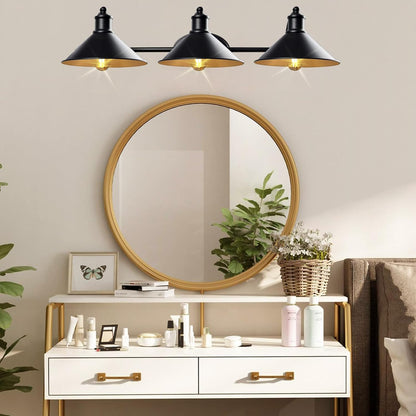 Lightdot Bathroom Light Fixtures, 27.5"x4"x5"(LxWxH) Bathroom Vanity Lights Fixtures Over Mirror, Gold Vanity Lights with Glass Shade for Bathroom Livingroom Kitchen Hallway Cabinet Porch