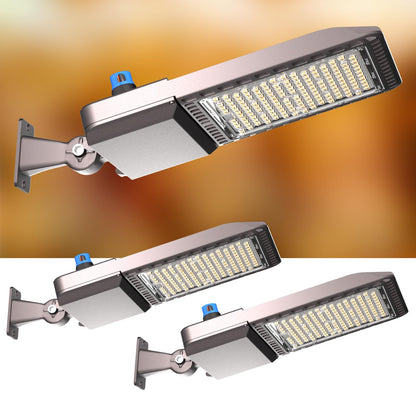 Lightdot 500W LED Parking Lot Lighting 125000Lm 5000K LED Parking Lot Lights with Auto Dusk to Dawn Photocell IP65 Waterproof LED Pole Light with Arm Mount for Parking Lot,Yard,Driveway,Garage-2Pack
