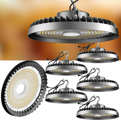 Lightdot LED High Bay Light for Warehouse 5000K ETL Listed AC100-277V UFO LED Lights 5 Years Warranty